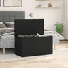 vidaXL Storage Chest Black 84x42x46 cm Engineered Wood