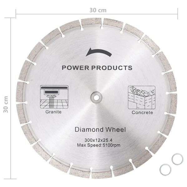 vidaXL Concrete Saw Blade 300 mm