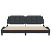 vidaXL Bed Frame without Mattress "Zadar" Black 200x200 cm Faux Leather