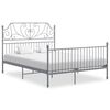 vidaXL Bed Frame without Mattress Grey Metal 160x200 cm