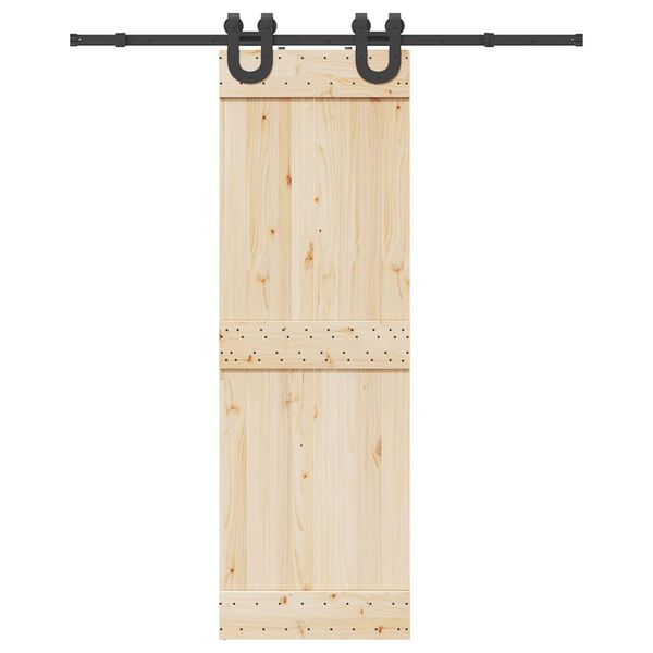 vidaXL Sliding Door Hardware Kit 183 cm Steel Black