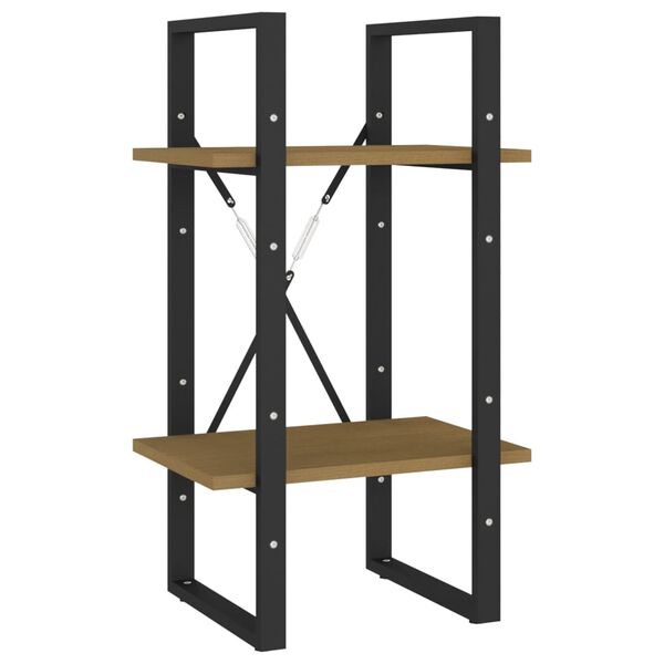 vidaXL 2-Tier Book Cabinet 40x30x70 cm Solid Pine Wood