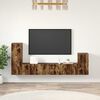 vidaXL 4 Piece TV Cabinet Set Smoked Oak Engineered Wood