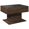 vidaXL Coffee Table with LED Brown Oak 70x50x45 cm Engineered Wood