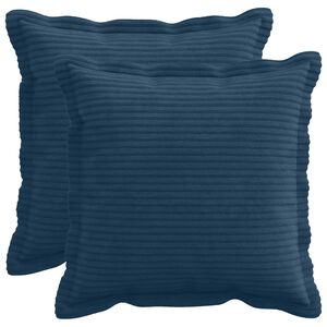 vidaXL Cushion Cover 2 pcs HOUTEN Navy Blue 35 x 35 cm Corduroy