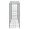 vidaXL Arched Gabion Baskets 20 pcs 400x50x120/140 cm Galvanised Iron