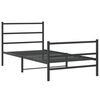 vidaXL Metal Bed Frame without Mattress with Footboard&nbsp;Black 107x203cm
