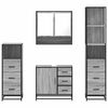 vidaXL 4&nbsp;Piece Bathroom Furniture Set&nbsp;Grey Sonoma Engineered Wood