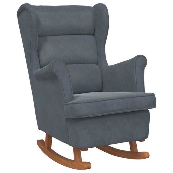 vidaXL Rocking Chair with Cushion Dark Grey 92 x 71 x 100 cm Plywood