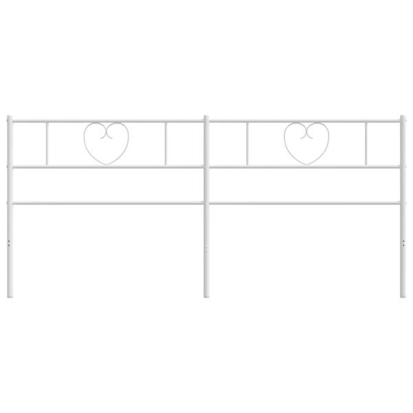 vidaXL Metal Headboard White 180 cm