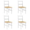 vidaXL 5 Piece Dining Set Panama White Solid Wood Pine