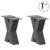 vidaXL Coffee Table Legs X-Shaped 2 pcs Anthracite 40x(30-31) cm Steel