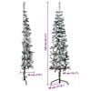 vidaXL Slim Artificial Half Christmas Tree with Flocked Snow 120 cm