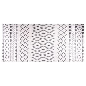 vidaXL Rug Washable 80x300 cm Black and White