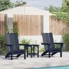 vidaXL Garden Lounge Furniture 2 pcs Navy 74.5 x 80.5 x 90cm Plastic