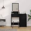 vidaXL Dressing Table Black Oak 50 x 41 x 140 cm Engineered Wood