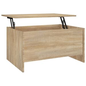 vidaXL Coffee Table Sonoma Oak 80x55.5x41.5 cm Engineered Wood