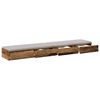 vidaXL Bed Drawers Old Wood 200 x 36.5 x 16.5 cm Engineered Wood