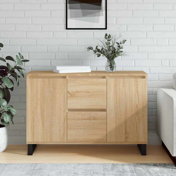 vidaXL Sideboard Sonoma Oak 101.5x35x70 cm Engineered Wood