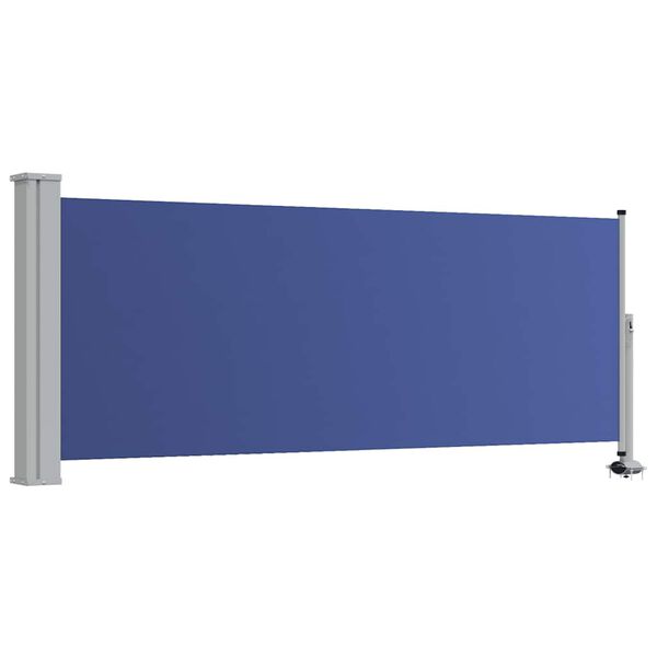 vidaXL Patio Retractable Side Awning 100x300 cm Blue