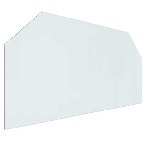 vidaXL Fireplace Glass Plate Transparent 120 x 60 cm Glass