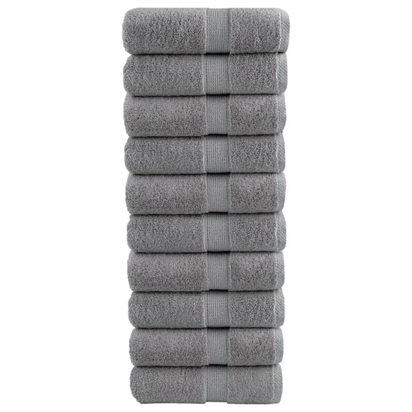 vidaXL Premium Wash Towels "SOLUND" 10 pcs Grey 30x30 cm 600 gsm