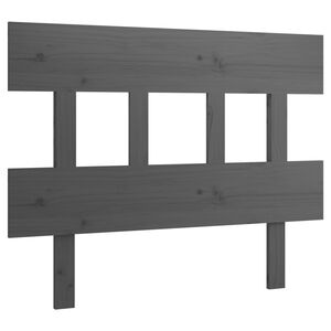 vidaXL Bed Headboard Grey 103,5x3x81 cm Solid Wood Pine