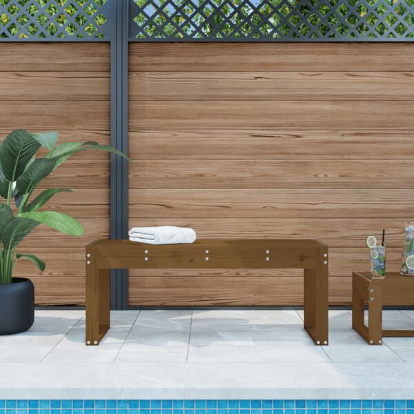 vidaXL Garden Bench Honey Brown 110x38x45 cm Solid Wood Pine