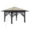 vidaXL Gazebo with 4 Sidewalls 3.3 x 3.3 m Cream and Anthracite