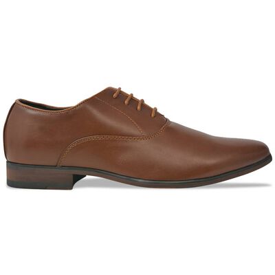 vidaXL Men's Business Shoes Lace-Up Brown Size 42 PU Leather