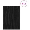vidaXL Decor Panels 12 pcs Black Oak 21 x 30 x 0.27 cm Engineered Wood