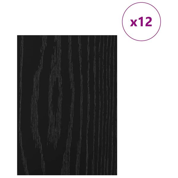 vidaXL Decor Panels 12 pcs Black Oak 21 x 30 x 0.27 cm Engineered Wood