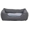 vidaXL Dog Bed Grey 85.5x70x23 cm Linen Look Fleece