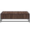 vidaXL Coffee Table Brown Oak 100x100x30 cm Engineered Wood and Metal