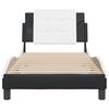 vidaXL Bed Frame without Mattress "Zadar" Black and White 90x200 cm Faux Leather