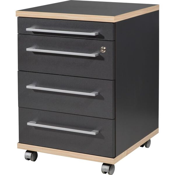 Germania Rolling Filing Cabinet Duo 42x45x60 cm Anthracite