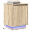 vidaXL Bedside Cabinets with LED Lights&nbsp;2 pcs Sonoma Oak 38x34x50 cm
