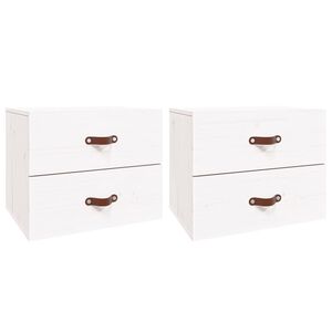 vidaXL Wall-mounted Bedside Cabinets 2 pcs White 50x36x40 cm