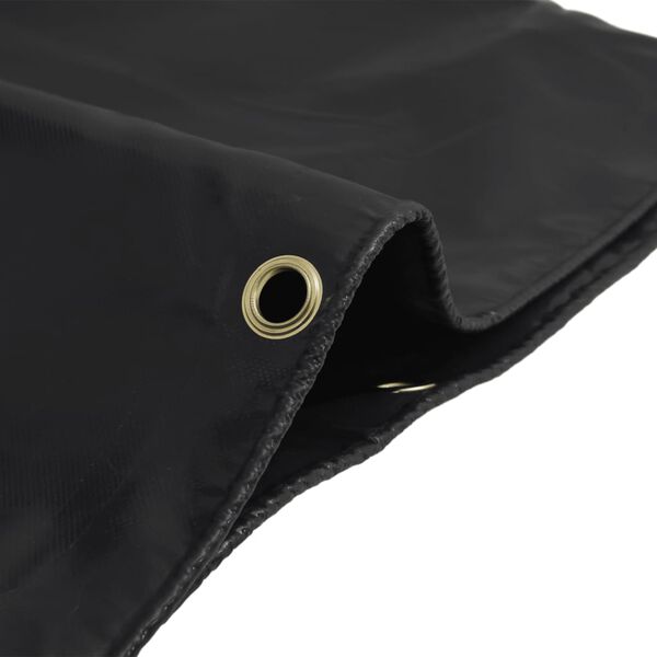 vidaXL Tarpaulin Black 1.5x2 m 650 g/m&sup2;