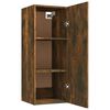 vidaXL Hanging Wall Cabinet Smoked Oak 34.5x34x90 cm Engineered Wood