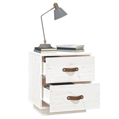 vidaXL Bedside Cabinets 2 pcs White 40x34x45 cm Solid Wood Pine