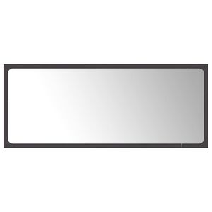 vidaXL Bathroom Mirror Grey 90x1,5x37 cm Engineered Wood