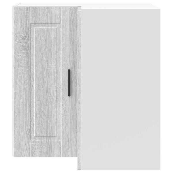 vidaXL Kitchen Wall Corner Cabinet "Porto" Grey Sonoma Engineered Wood