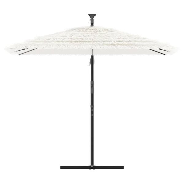 vidaXL Garden Parasol with Steel Pole White 246x246x230 cm