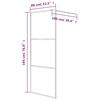 vidaXL Walk-in Shower Wall White 80x195 cm Clear ESG Glass