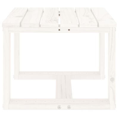vidaXL Garden Side Table White 40x38x28.5 cm Solid Wood Pine