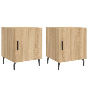 vidaXL Bedside Cabinets 2 pcs Sonoma Oak 40x40x50 cm Engineered Wood