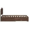 vidaXL Bed Frame with Headboard Brown Oak 75 x 190 cm Engineered Wood