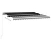 vidaXL Manual Retractable Awning 450x350 cm Anthracite