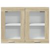 vidaXL Hanging Glass Cabinet Lyon Sonoma Oak 80x31x60 cm Engineered Wood